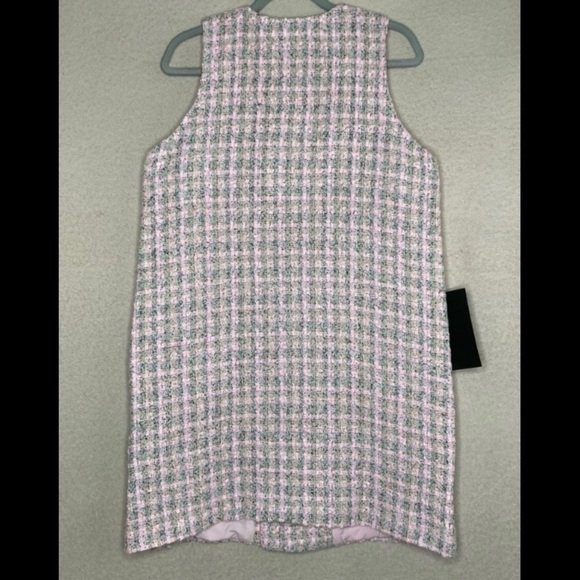 Pomander Place Tweed Bianca Sleeveless Shift Dress-Peony Pink-Women’s XL-NEW-NWT - Picture 4 of 10
